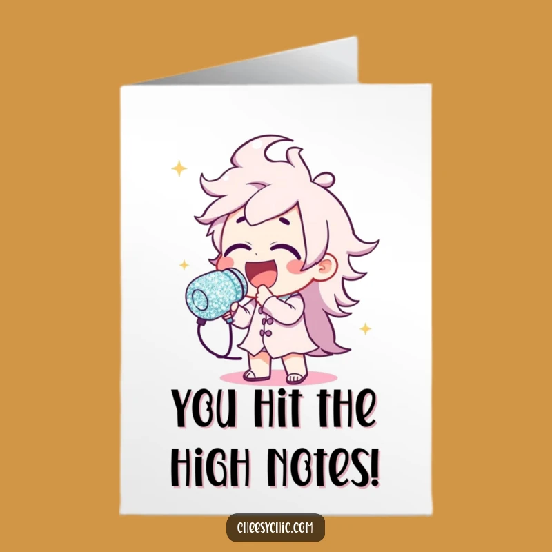 Free Printable Congrats Card: Epic Singing Character Shouts 'You Did It!' Downloadable Gift