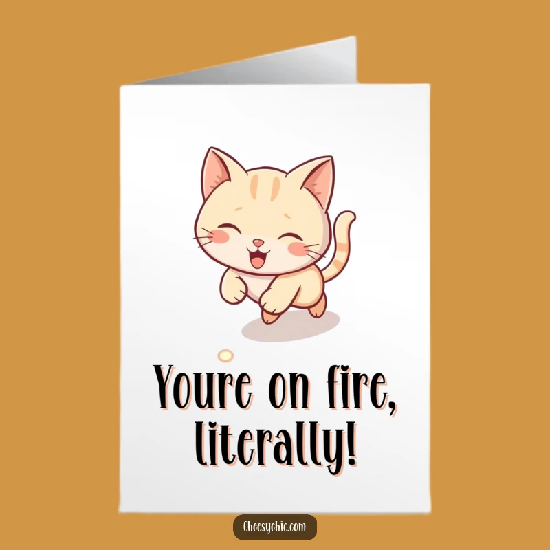 Free Printable Congrats Card: Laser Cat Chase, Funny Downloadable Gift
