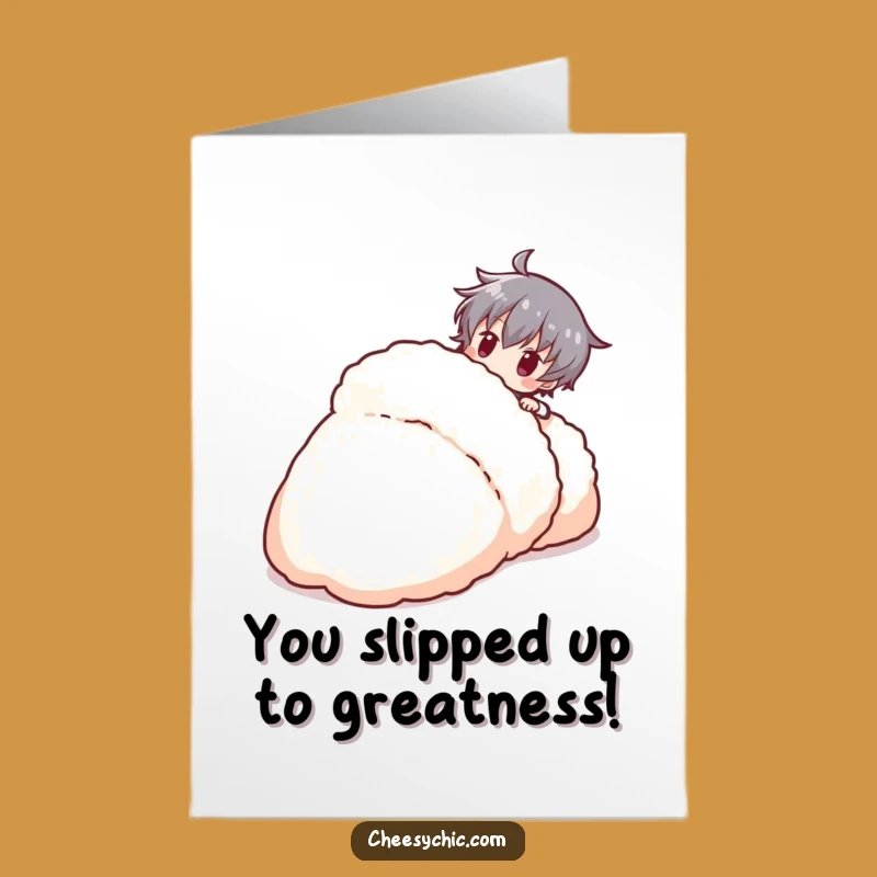 Free Printable Congrats Card: Tripping Character for a Funny Gift