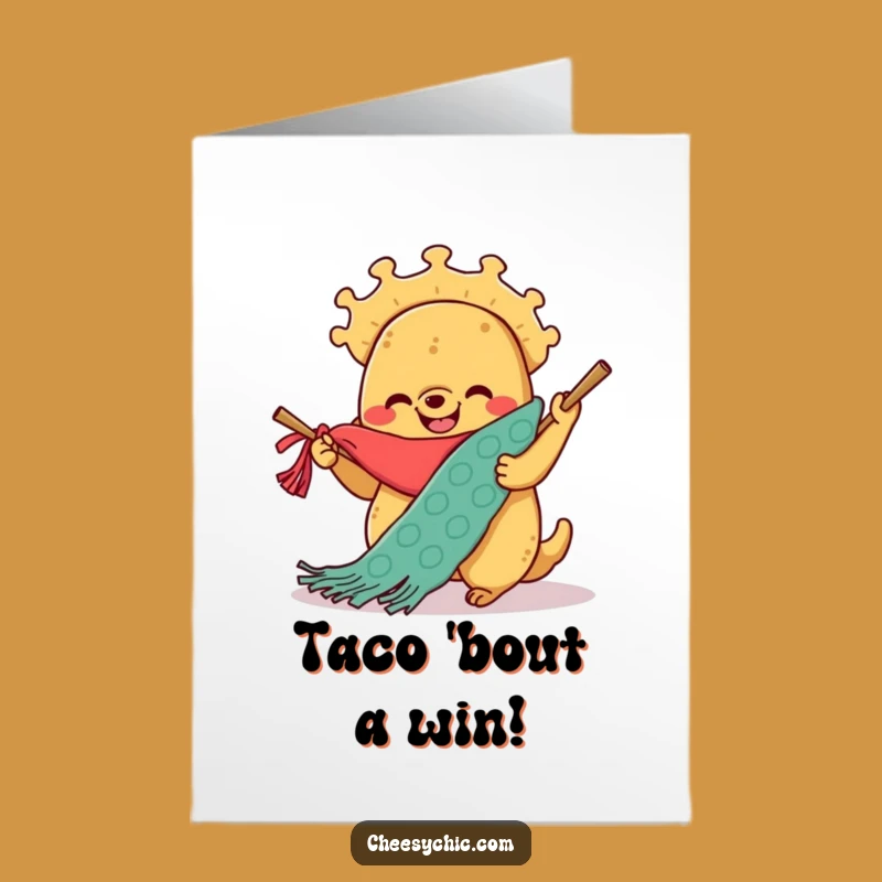 Free Printable Funny Taco Congrats Card - Cozy Knit Downloadable Celebration