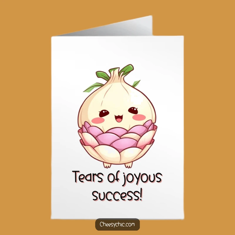 Free Printable Congrats Card: Shocked Onion Layers Celebrate Downloadable