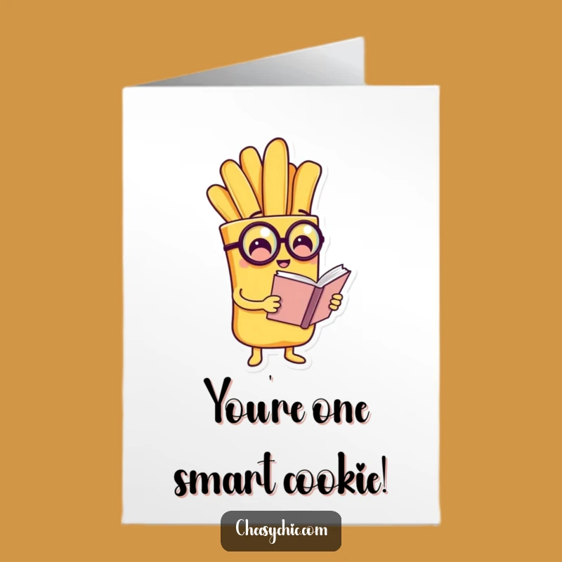 Free Printable Funny Fry Congrats Card - Book Smart Downloadable Celebration