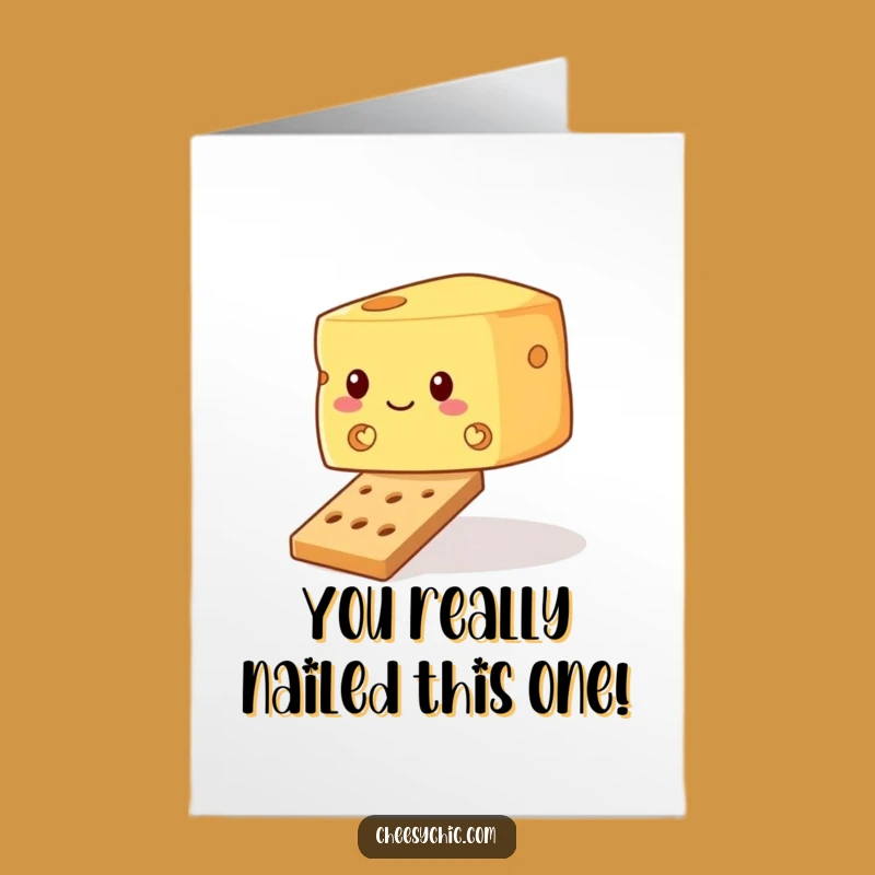 Hilarious Free Printable Congrats Card: Balancing Cheese LOL Downloadable Gift