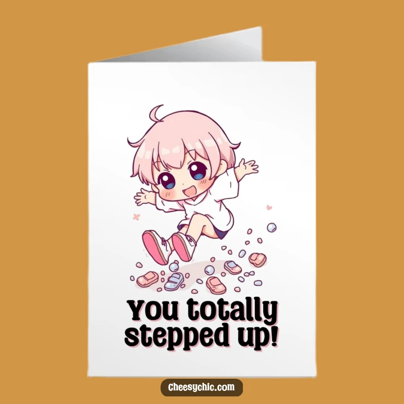 Free Printable Tripping Shoes Funny Congrats Card - Downloadable Gift