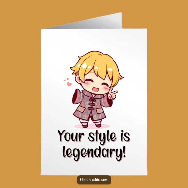 Free Printable Congrats Card: Flashy Outfit, Funny Character, DIY Gift