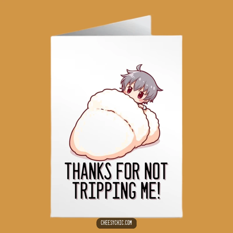 Free Printable Thank You Card: Tripping Character for a Funny Gift