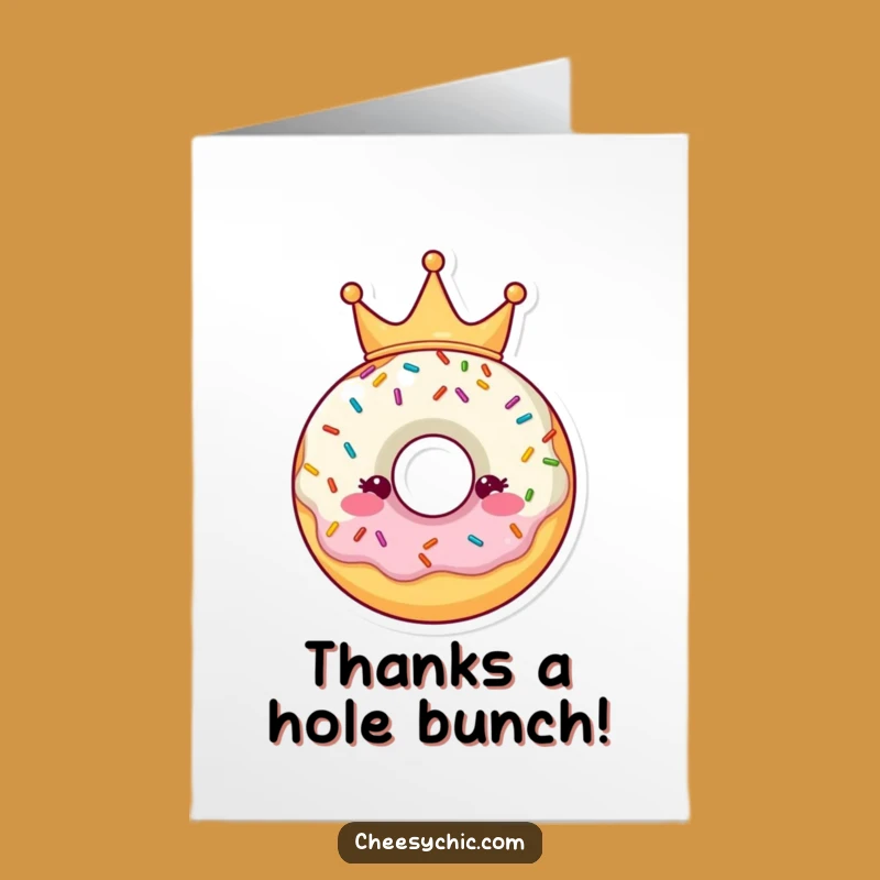 Free Printable Funny Donut Thank You Card: Sprinkle Thanks Downloadable Gift