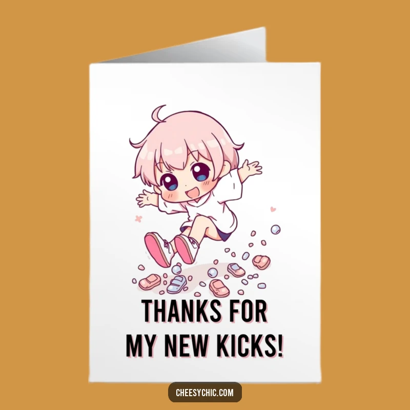 Free Printable Tripping Shoes Funny Thank You Card - Downloadable Gift