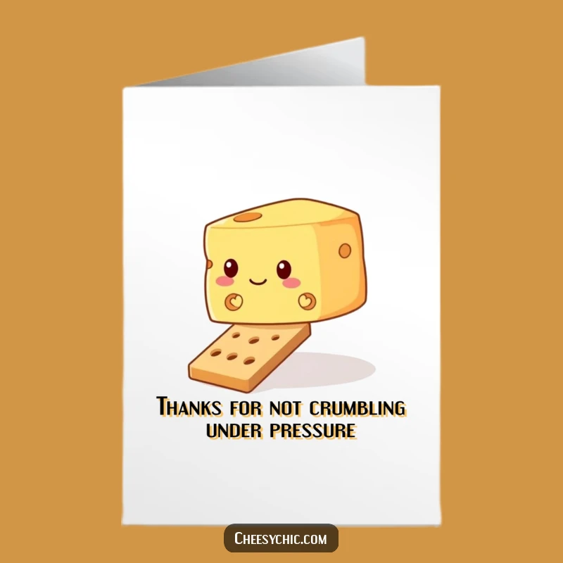Funny Free Printable Thank You Card: Wobbly Cheese LOL Downloadable Gift