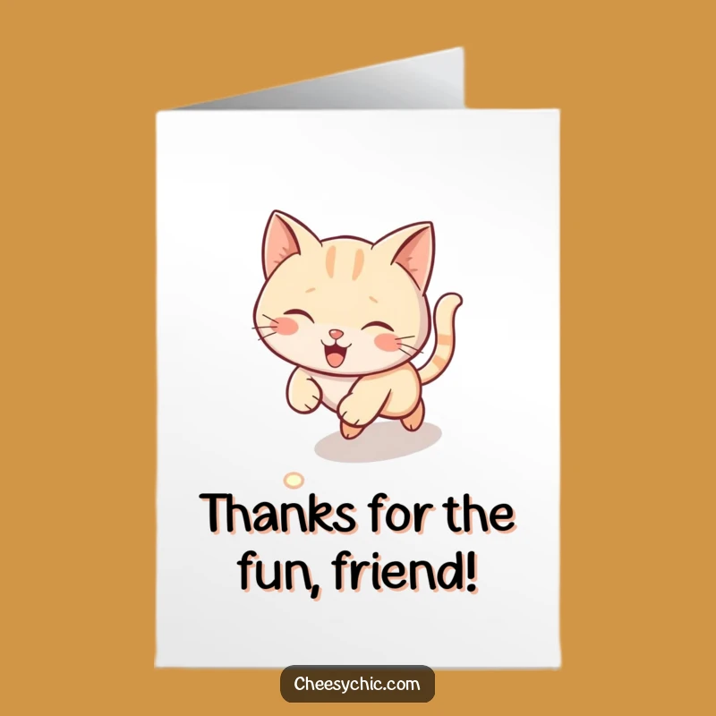 Free Printable Thank You Card: Laser Cat, Downloadable Gift