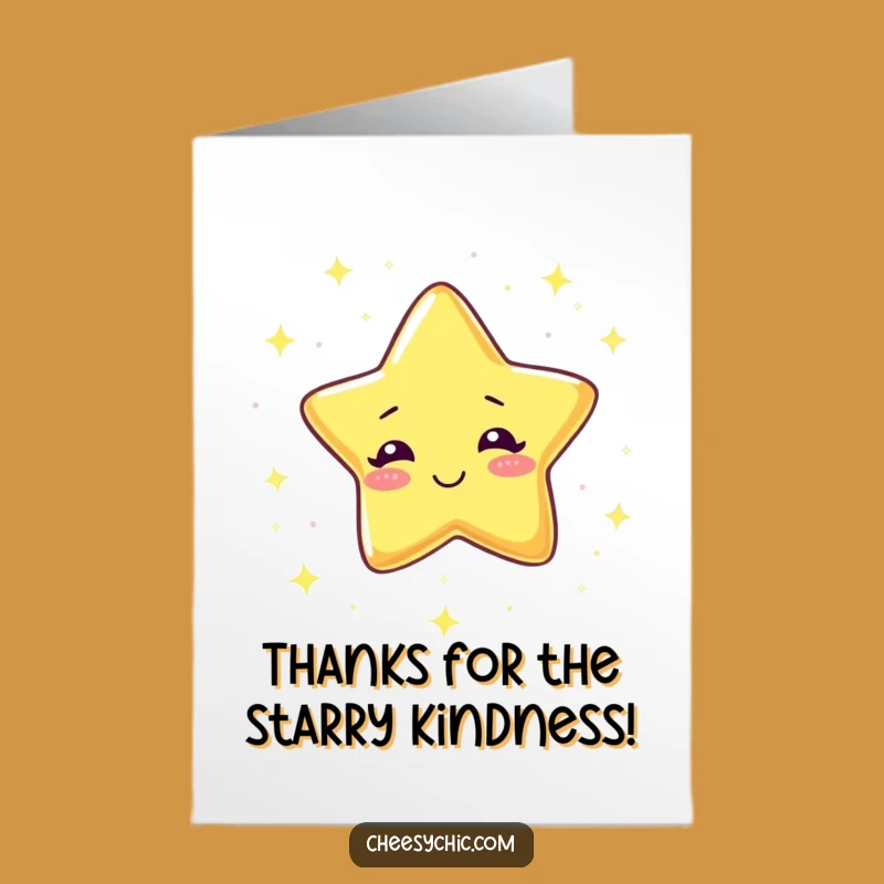 Free Printable Thank You Star Card - Giggling Sparkle Bolt Downloadable Gift