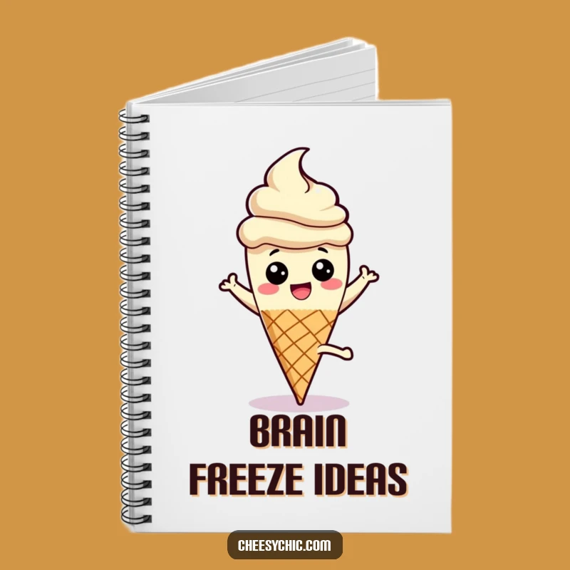 Funny Ice Cream Cartwheel Notebook, a Hilarious Journal for Sweet Ideas