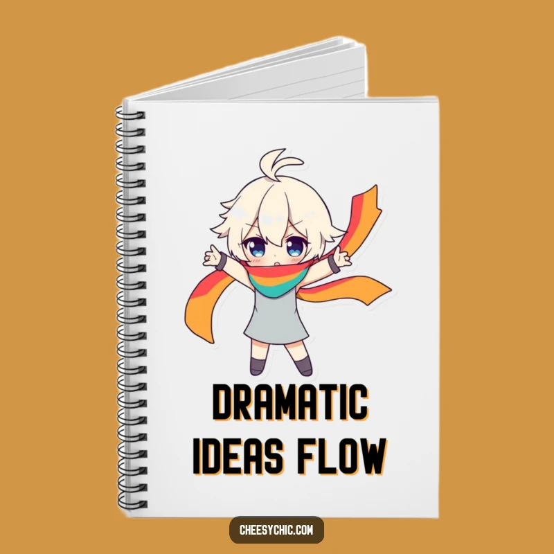 Funny Dramatic Character Notebook - Rainbow Scarf Journal for Bold Ideas