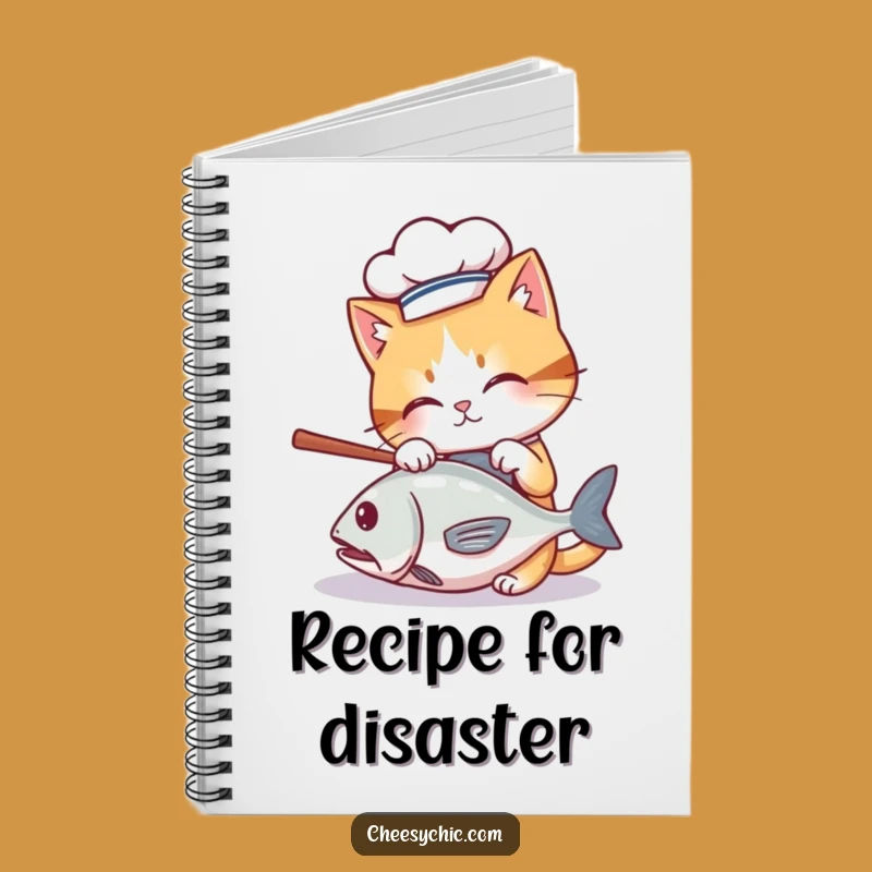Funny Chef Cat Notebook - Jot Down Recipes with Culinary Flair