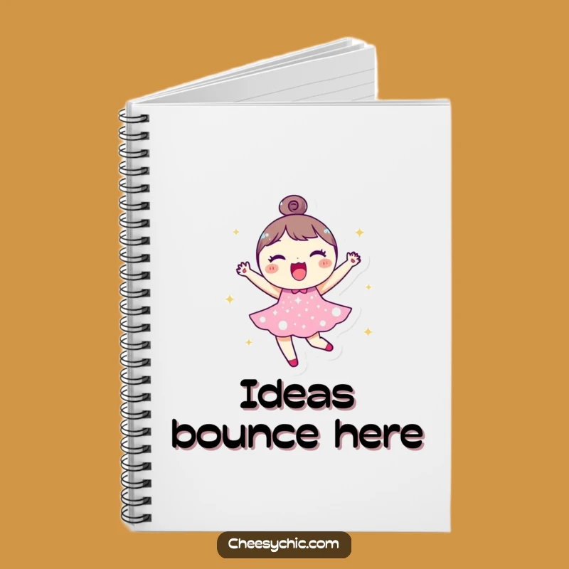 Funny Sparkle Dress Character Notebook - Joyful Journal for Happy Thoughts
