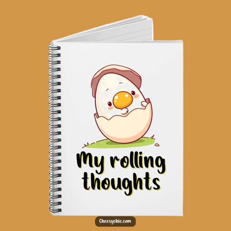 Funny Rolling Egg Notebook - Jot Down Your Adventures