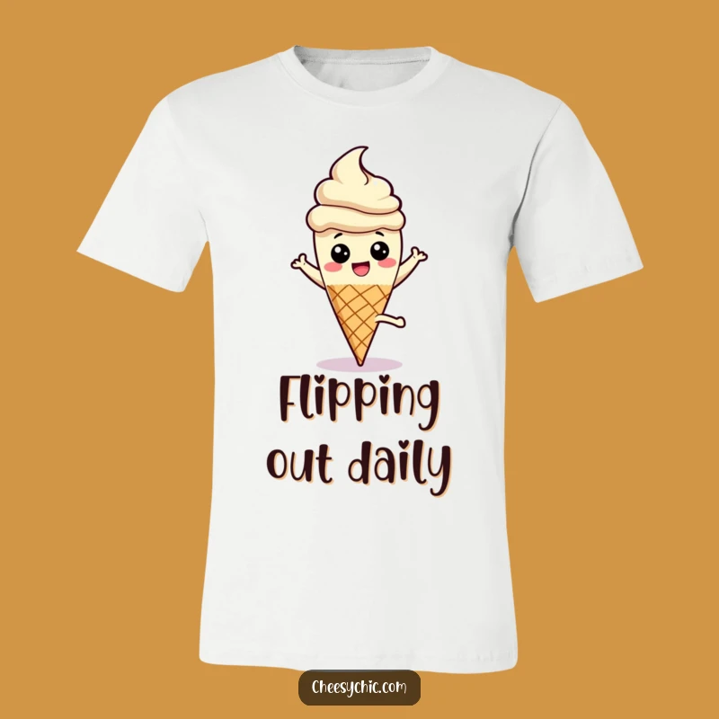 Funny Cartwheeling Ice Cream T-Shirt, a Playful and Cool Outfit