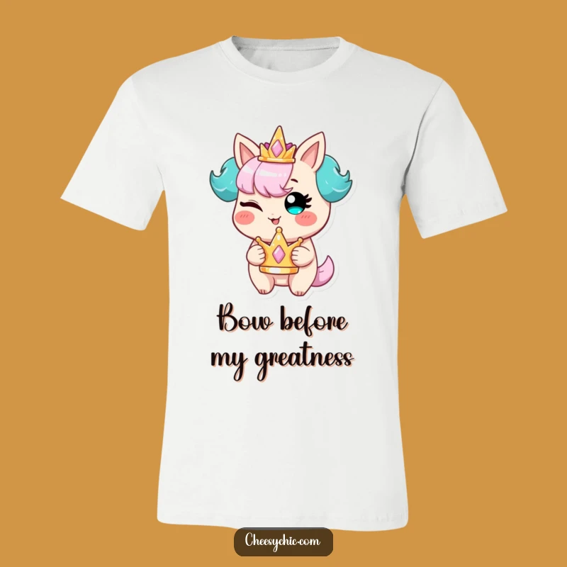 Funny Winking Character Crown T-Shirt: Unleash Your Mischievous Side in Style