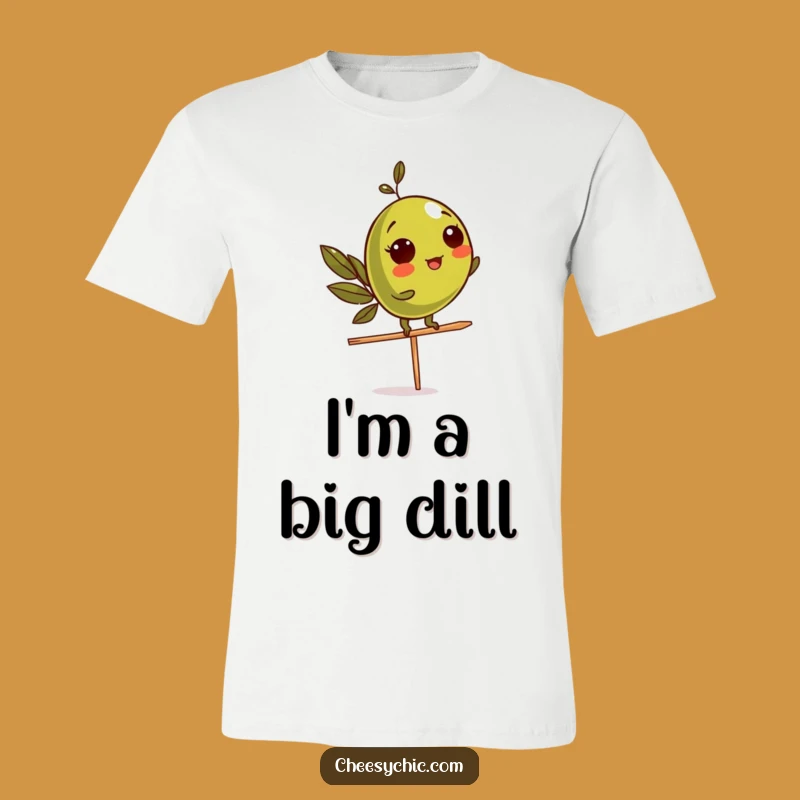 Funny Olive Balance T-Shirt: Witty Apparel for the Bold