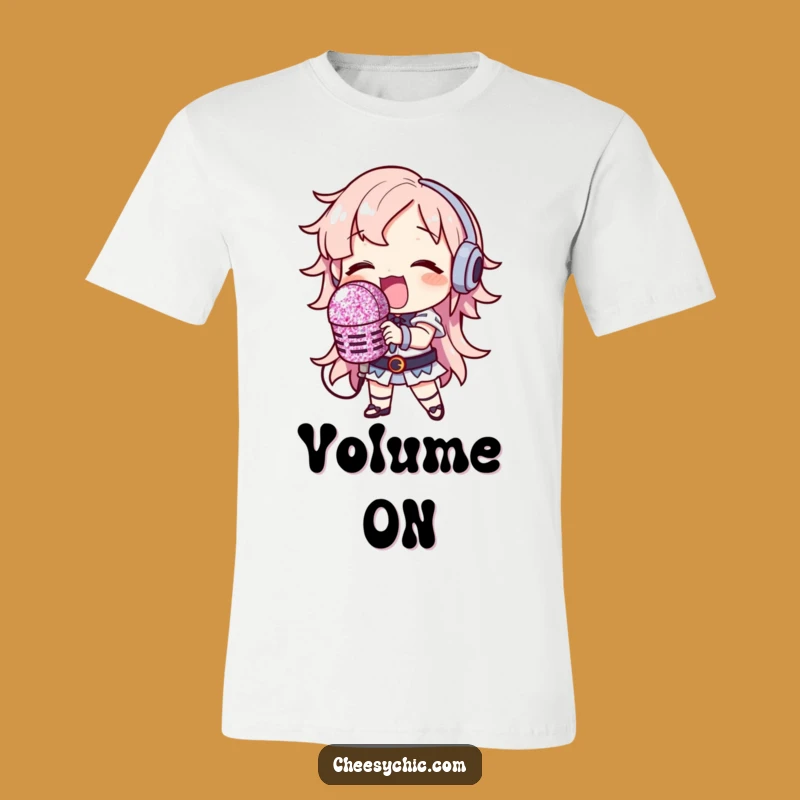 Funny Glitter Microphone Singer T-Shirt: Star Character Tee, Gift Idea