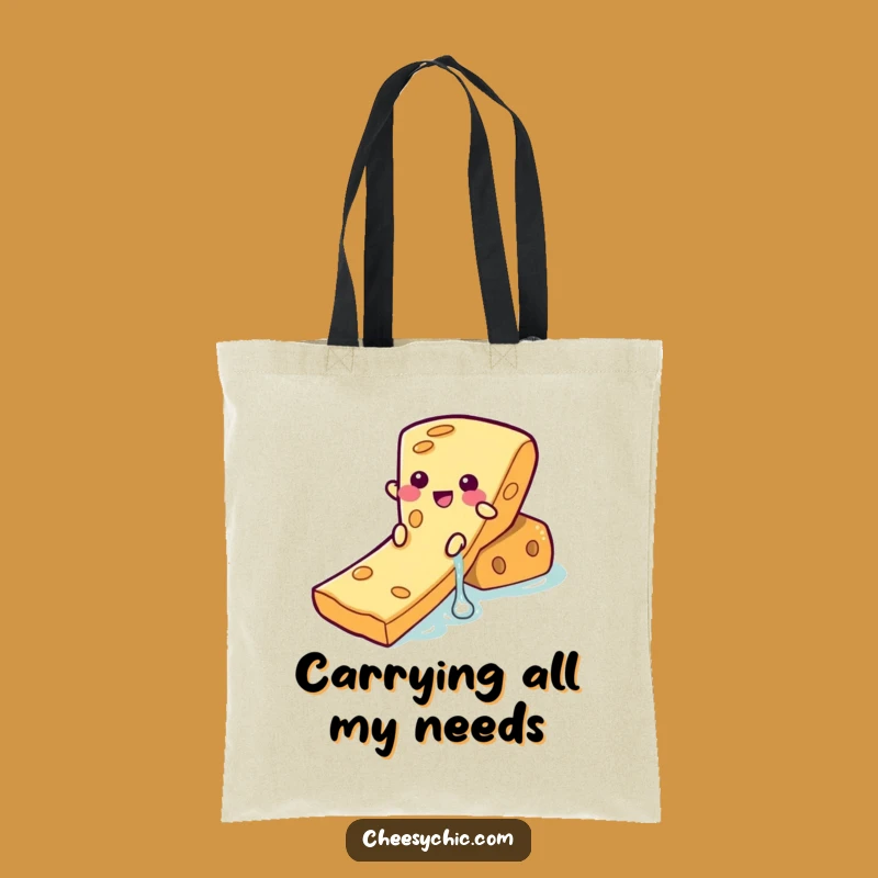 Funny Cheese Waterslide Tote Bag: Carry Your Laughs in Style