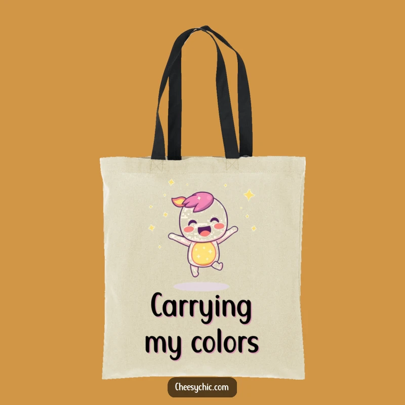 Funny Rainbow Bouncing Tote Bag, a Hilarious and Vibrant Accessory