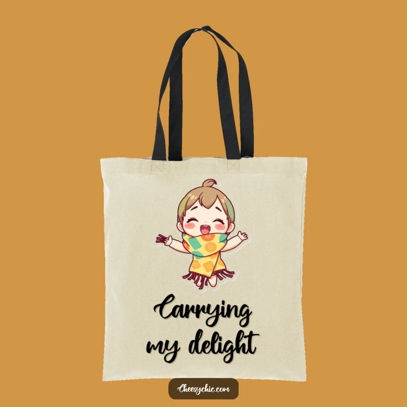 Funny Patterned Scarf Tote Bag - Carry Your Joy, Hilarious Gift for Enthusiasts