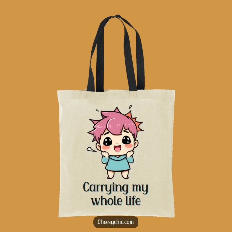 Funny Face Character Tote Bag - Durable & Humorous Carry-all, A Fantastic Funny Gift Idea