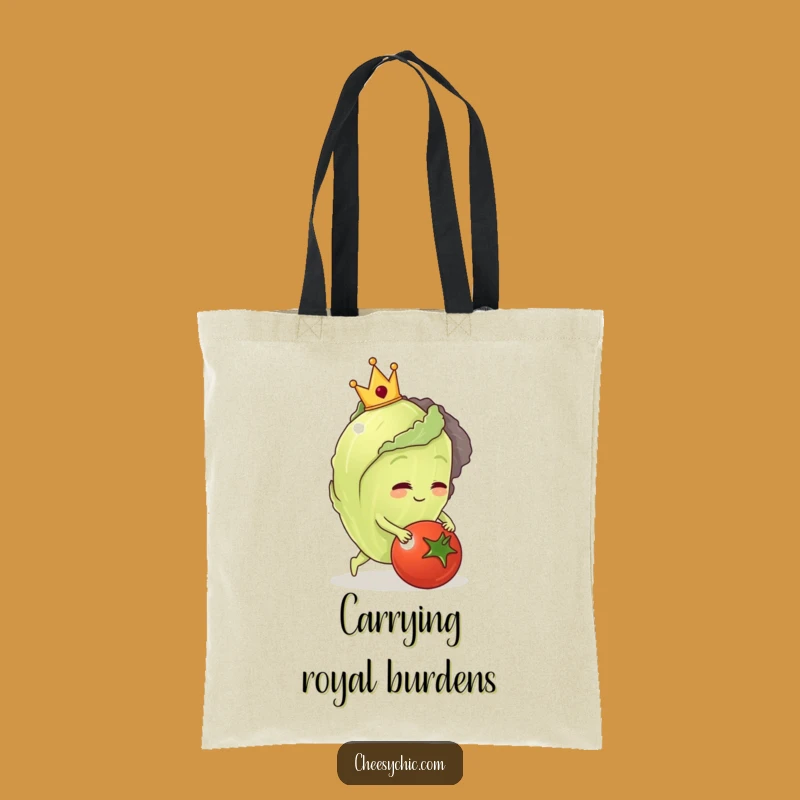 Funny Lettuce King Tripping Tote Bag: Carry Your Laughs in Style