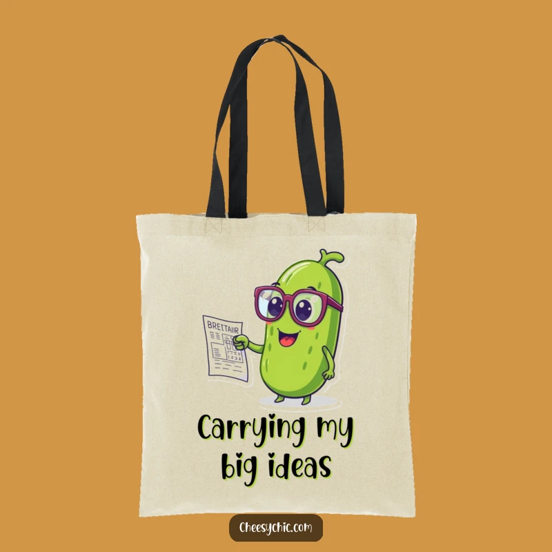 Funny Pickle Genius Tote Bag: Carry Your Plans and Your Puns