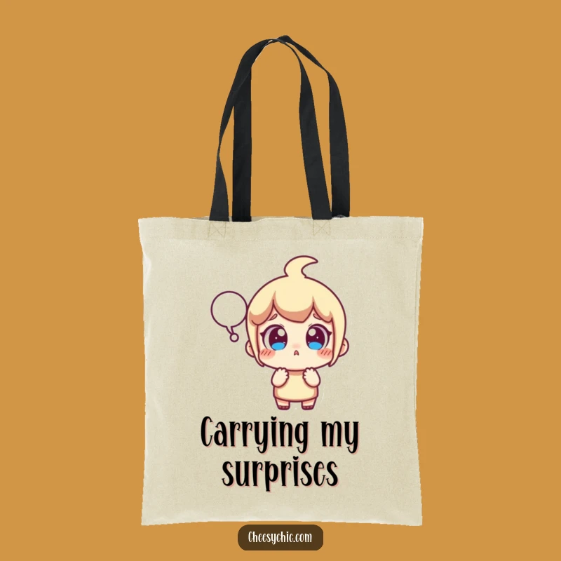Funny Surprised Character Tote Bag - Carry Your Essentials with a Hilarious Pop!