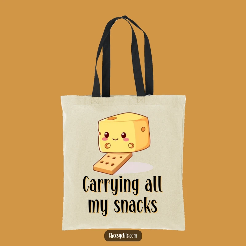 Funny Wobbly Cheese Tote Bag - Cracker Balance Bag, Ideal Funny Gift for Grocers
