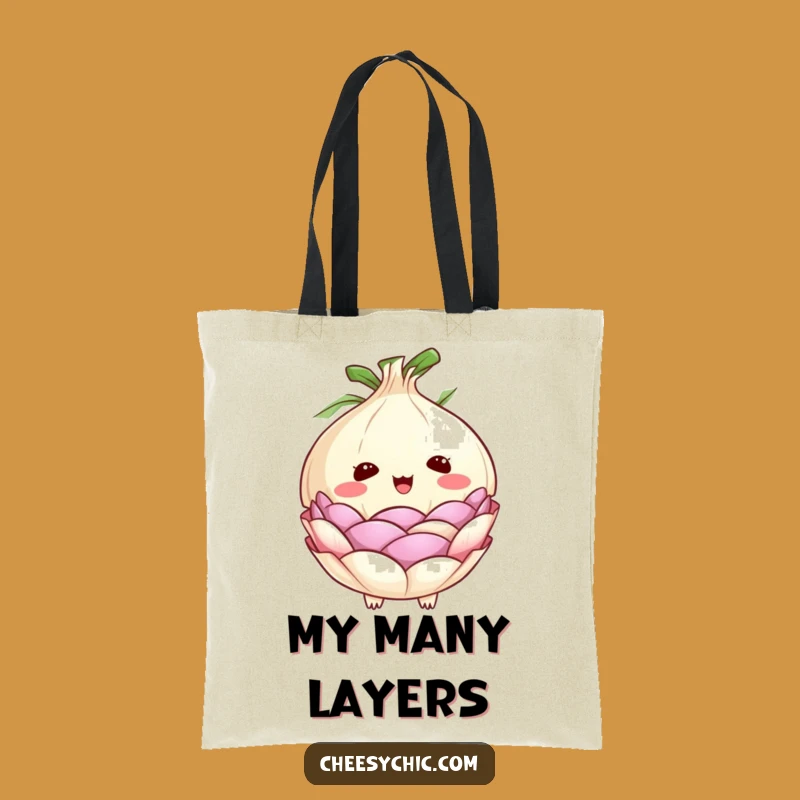 Funny Onion Surprise Tote Bag: Cute Peeling Layers, Great Funny Shopping Companion Gift
